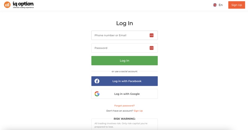 IQ Option login
