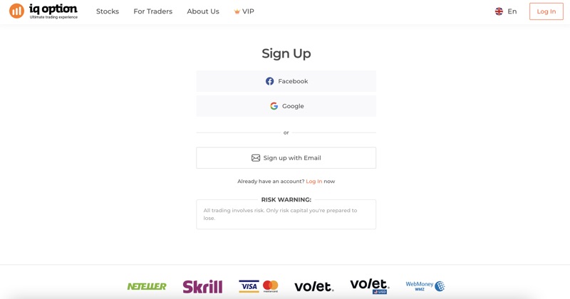 IQ Option registration
