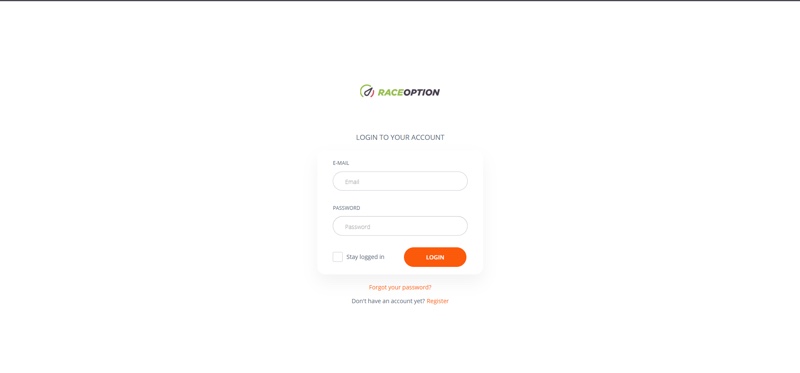 RaceOption login